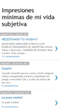 Mobile Screenshot of impresionesminimasdemividasubjetiva.blogspot.com