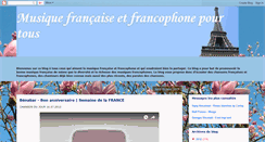 Desktop Screenshot of musique-francaise-et-francophone.blogspot.com