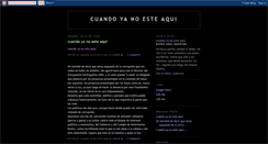 Desktop Screenshot of cuandoyanoesteaqui.blogspot.com