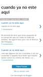 Mobile Screenshot of cuandoyanoesteaqui.blogspot.com