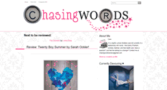 Desktop Screenshot of chasingwordsreviews.blogspot.com