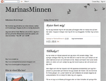 Tablet Screenshot of marinasminnen.blogspot.com