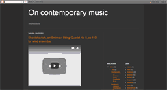 Desktop Screenshot of contemporarymusic.blogspot.com