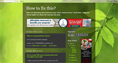 Desktop Screenshot of howtofixthis.blogspot.com