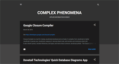 Desktop Screenshot of complexphenomena.blogspot.com