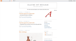 Desktop Screenshot of glaube-ist-heilbar.blogspot.com