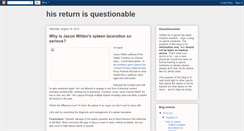 Desktop Screenshot of hisreturnisquestionable.blogspot.com