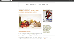 Desktop Screenshot of nutrition-and-sport.blogspot.com