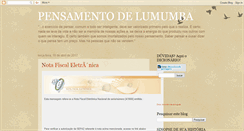 Desktop Screenshot of pensamentodelumumba.blogspot.com