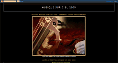 Desktop Screenshot of musique-sur-ciel-2009.blogspot.com