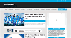 Desktop Screenshot of cricketsindiainfo.blogspot.com