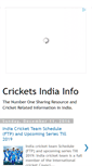 Mobile Screenshot of cricketsindiainfo.blogspot.com
