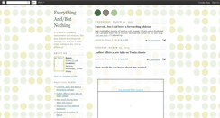 Desktop Screenshot of everythingandbutnothing.blogspot.com