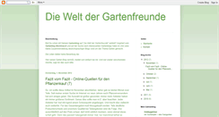 Desktop Screenshot of gartenfreundewelt.blogspot.com