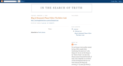 Desktop Screenshot of inthesearchoftruth.blogspot.com