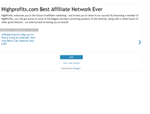 Tablet Screenshot of high-profits-affiliate-earning.blogspot.com