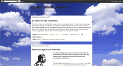 Desktop Screenshot of lapenultimapalabra.blogspot.com