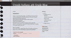 Desktop Screenshot of creedsindiansteam4.blogspot.com