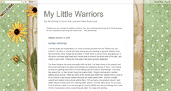 Desktop Screenshot of mylittlewarriors.blogspot.com