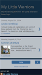 Mobile Screenshot of mylittlewarriors.blogspot.com