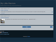 Tablet Screenshot of mylittlewarriors.blogspot.com