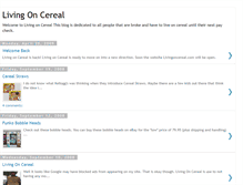 Tablet Screenshot of livingoncereal.blogspot.com