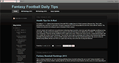 Desktop Screenshot of fantasyfootballdailytips.blogspot.com