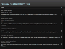 Tablet Screenshot of fantasyfootballdailytips.blogspot.com