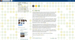 Desktop Screenshot of mylifewith4kids.blogspot.com