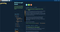 Desktop Screenshot of mcdonoughmath.blogspot.com
