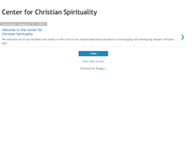 Tablet Screenshot of centerforchristianspirituality.blogspot.com