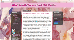 Desktop Screenshot of misshartsvilleteen2012.blogspot.com