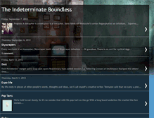 Tablet Screenshot of indeterminateboundless.blogspot.com