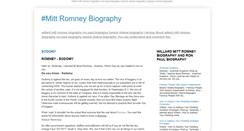 Desktop Screenshot of mittromneybiography.blogspot.com