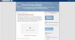 Desktop Screenshot of physicaltherapymarketing.blogspot.com