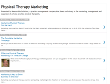 Tablet Screenshot of physicaltherapymarketing.blogspot.com