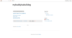 Desktop Screenshot of mybuddyisabulldog.blogspot.com