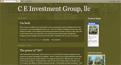 Desktop Screenshot of ceinvestmentgroup.blogspot.com