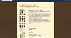 Desktop Screenshot of imaginationisnotdead.blogspot.com