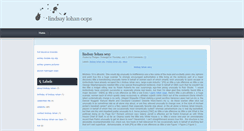 Desktop Screenshot of lindsaylohan-oops.blogspot.com