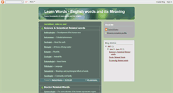 Desktop Screenshot of learn-words.blogspot.com