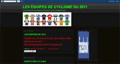 Desktop Screenshot of equipes-cyclisme2011.blogspot.com