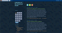 Desktop Screenshot of literatureoftheamericansouth.blogspot.com