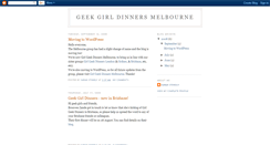 Desktop Screenshot of geekgirldinnersmelbourne.blogspot.com