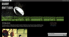 Desktop Screenshot of mattersofrugby.blogspot.com