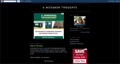 Desktop Screenshot of amistakenthoughts.blogspot.com