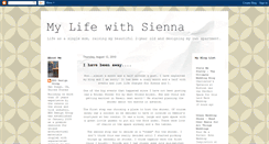 Desktop Screenshot of mylifewithsienna.blogspot.com