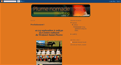 Desktop Screenshot of plumenomade.blogspot.com