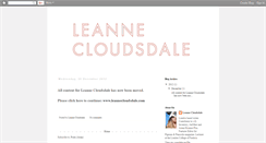 Desktop Screenshot of leannecloudsdale.blogspot.com