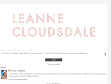 Tablet Screenshot of leannecloudsdale.blogspot.com